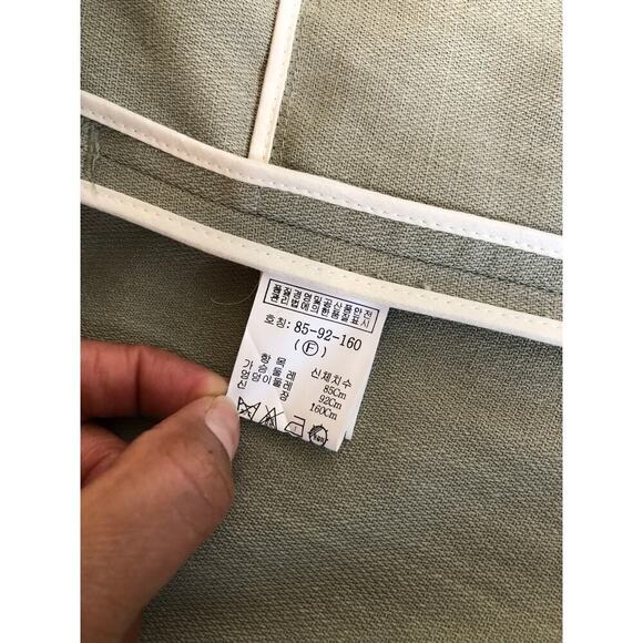 NAMU Belted Linen Sleeveless Midi Dress V- Neckline Minimalist Casual Sz: L - Picture 14 of 15